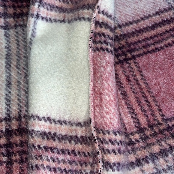 🍁 Thick Purple Medley Plaid Double Chest Pockets Fleece Jacket-I Went 1/2 Price! - Picture 11 of 16